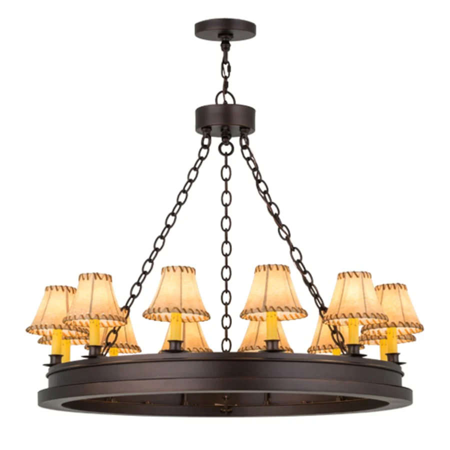 Meyda Tiffany Sullivan Ranch 12 Light 39" Wide Ring Chandelier - Image 2