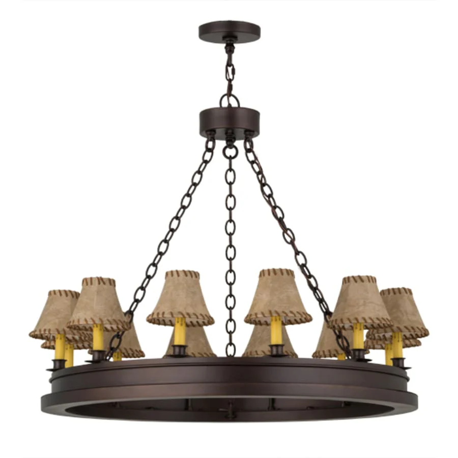 Meyda Tiffany Sullivan Ranch 12 Light 39" Wide Ring Chandelier - Image 3