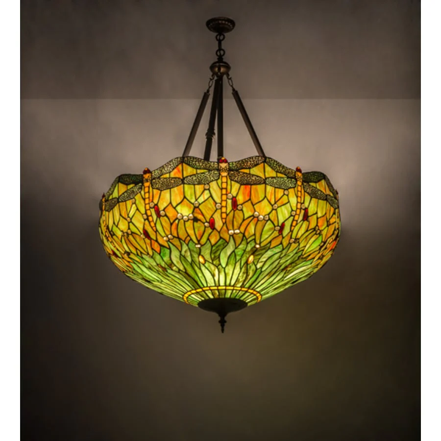 Meyda Tiffany Tiffany Hanginghead Dragonfly 4 Light 38" Wide Pendant - Image 1