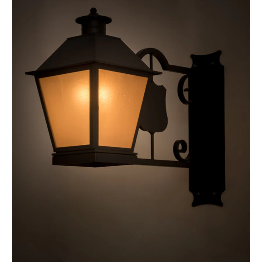 Meyda Tiffany Stafford Lantern 22" Tall Wall Sconce - Image 1