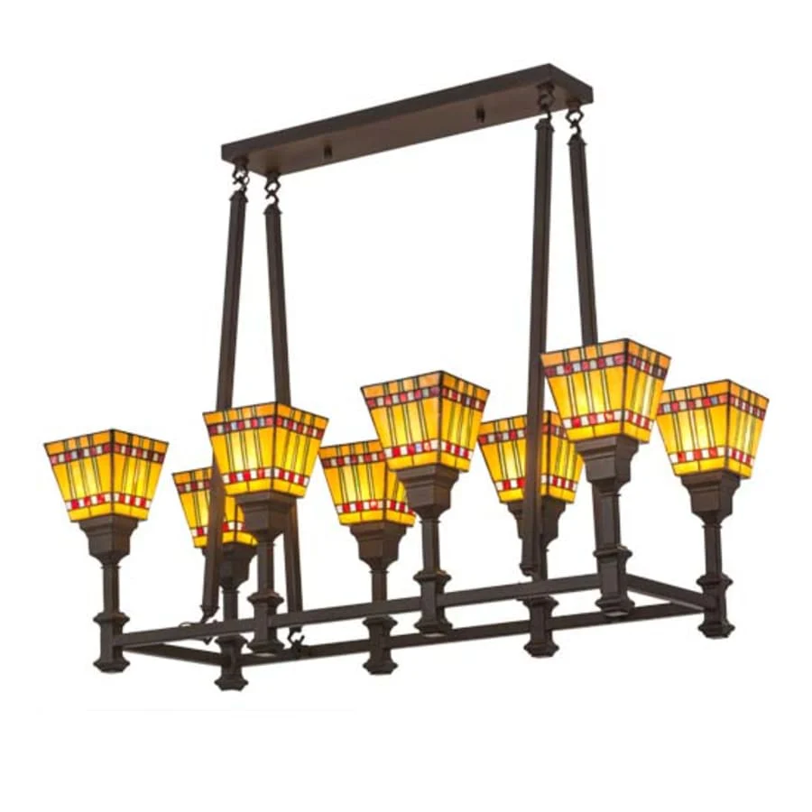 Meyda Tiffany Long Prairie Corn 8 Light 38" Wide Linear Chandelier - Image 1