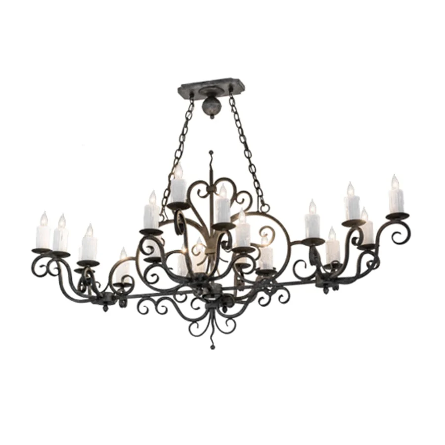 Meyda Tiffany Long Kean 20 Light 60" Wide Taper Candle Linear Chandelier - Image 2