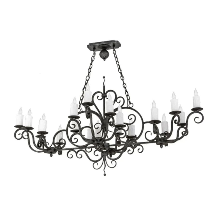 Meyda Tiffany Long Kean 20 Light 60" Wide Taper Candle Linear Chandelier - Image 3