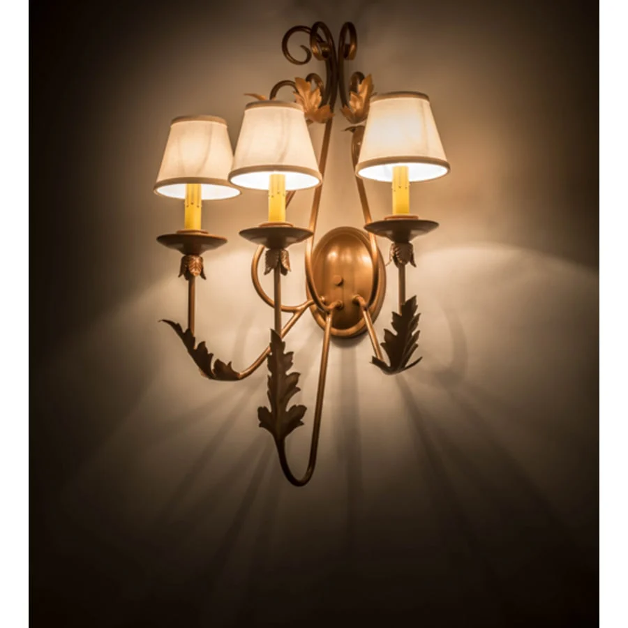 Meyda Tiffany French Elegance 3 Light 28" Tall Wall Sconce - Image 1