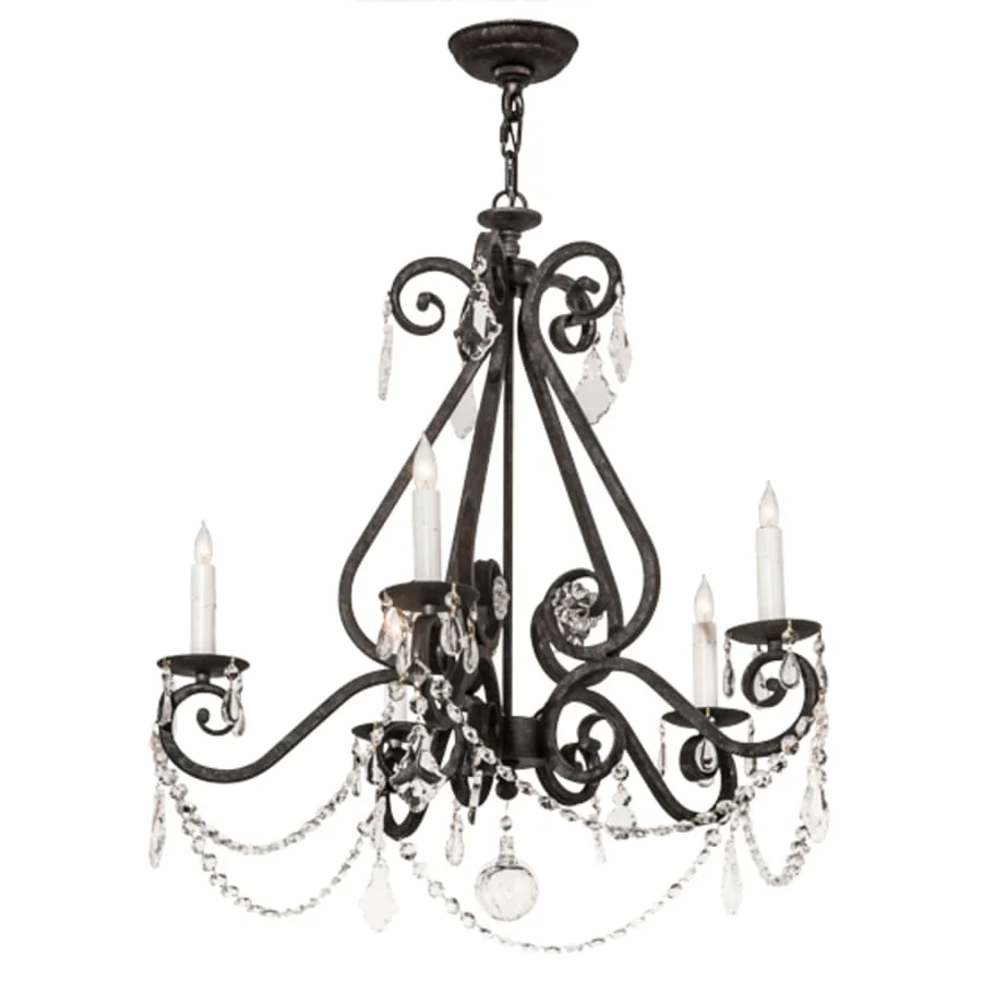 Meyda Tiffany Adrianna 5 Light 26" Wide Crystal Candle Style Chandelier - Image 2