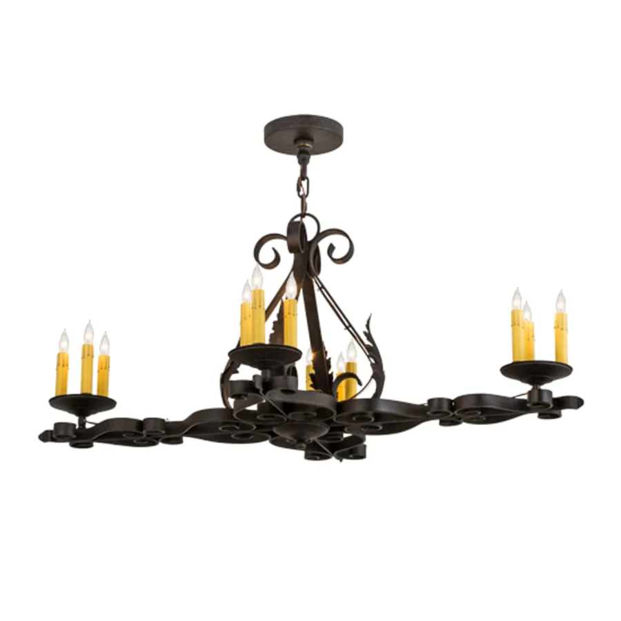 Meyda Tiffany Elianna 12 Light 42" Wide Taper Candle Linear Chandelier - Image 2