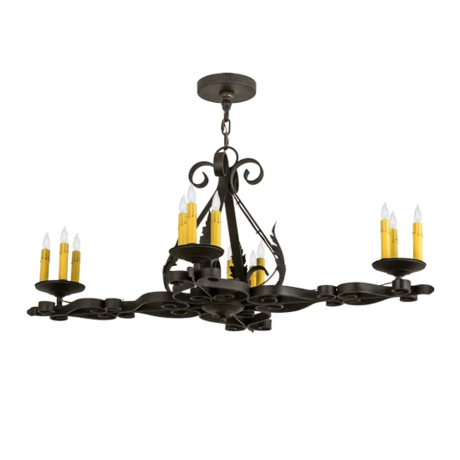 Meyda Tiffany Elianna 12 Light 42" Wide Taper Candle Linear Chandelier - Image 3