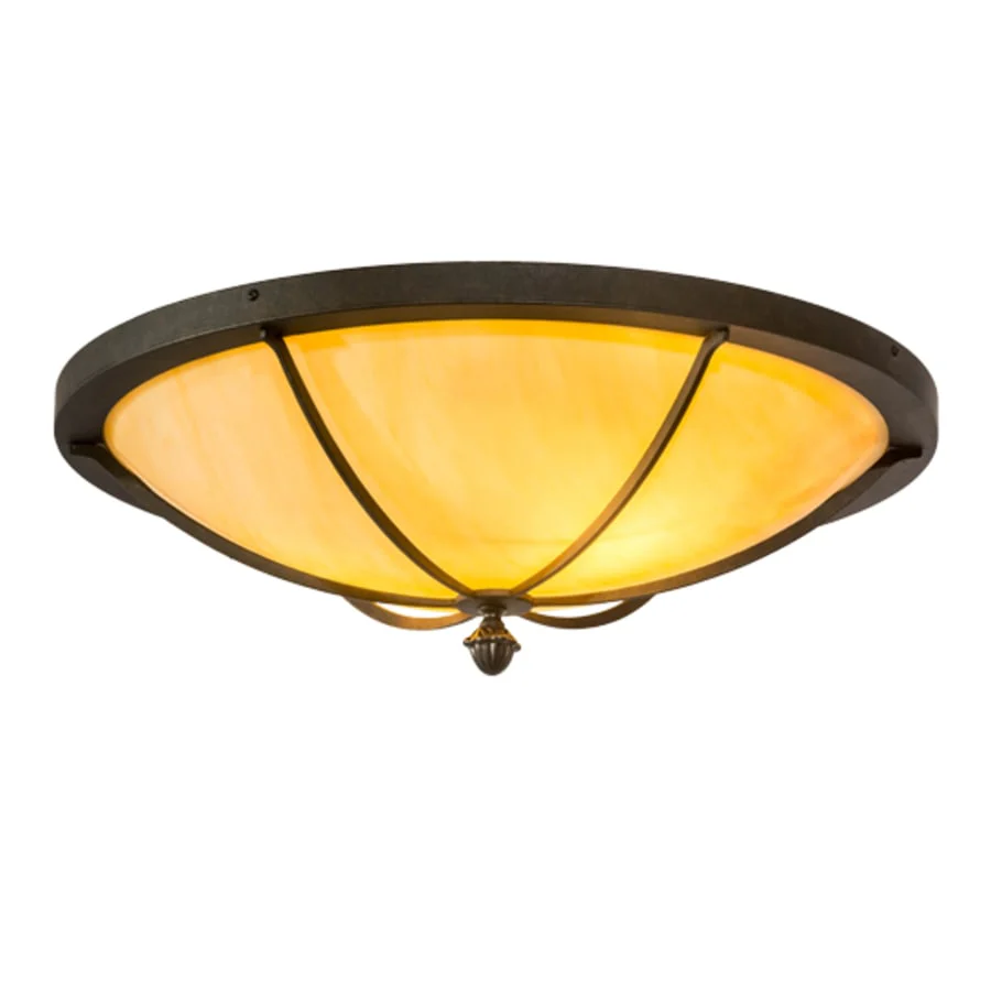 Meyda Tiffany Dominga 2 Light 24″ Wide Flush Mount Bowl Ceiling Fixture