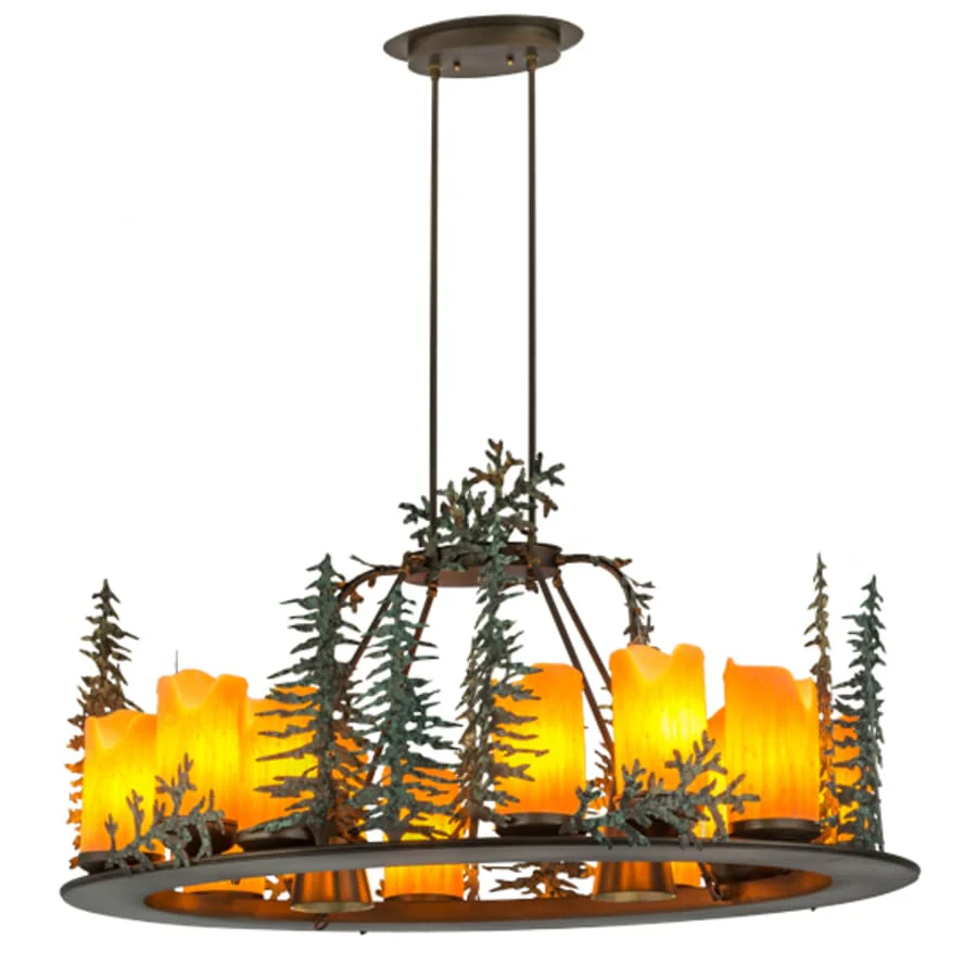 Meyda Tiffany Long Tall Pines 12 Light 27" Wide Ring Chandelier - Image 2