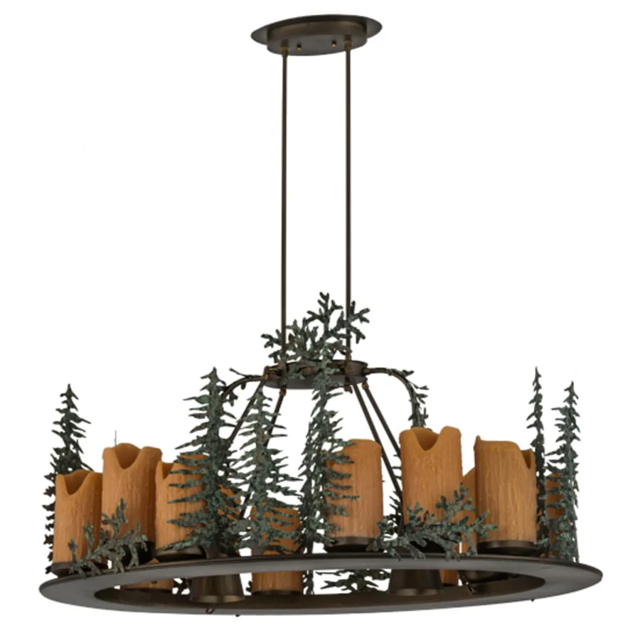 Meyda Tiffany Long Tall Pines 12 Light 27" Wide Ring Chandelier - Image 3