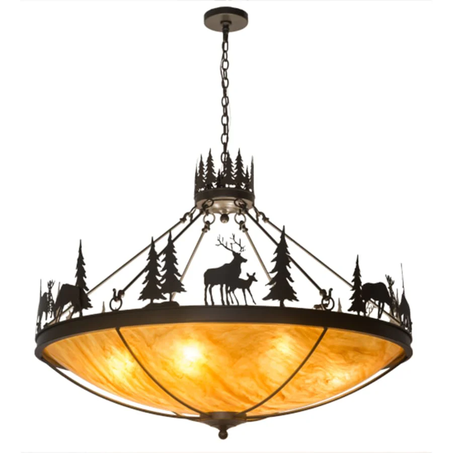 Meyda Tiffany Deer Family 8 Light 48" Wide Pendant - Image 2
