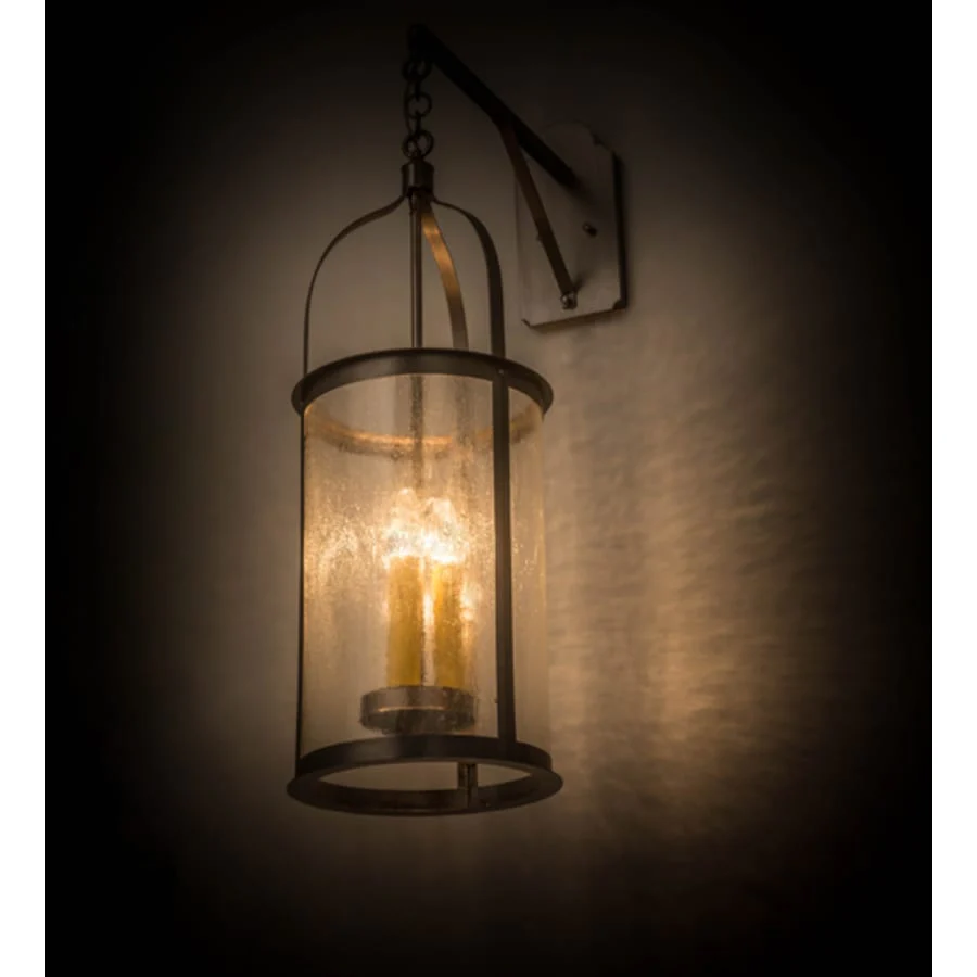 Meyda Tiffany Cilindro Campbell 3 Light 41" Tall Wall Sconce - Image 1