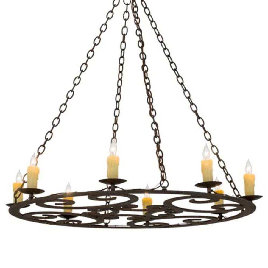 Meyda Tiffany Ashley 8 Light 42" Wide Taper Candle Style Chandelier - Image 1
