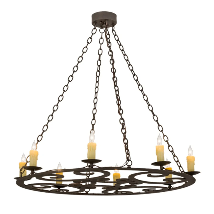 Meyda Tiffany Ashley 8 Light 42" Wide Taper Candle Style Chandelier - Image 2