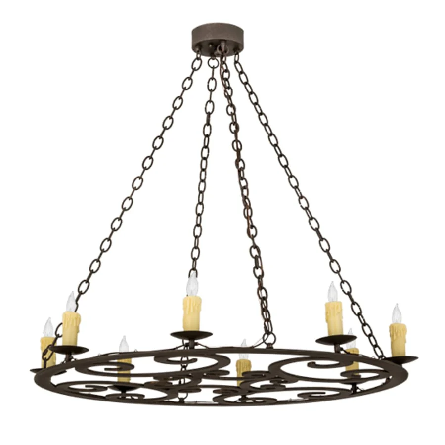 Meyda Tiffany Ashley 8 Light 42" Wide Taper Candle Style Chandelier - Image 3