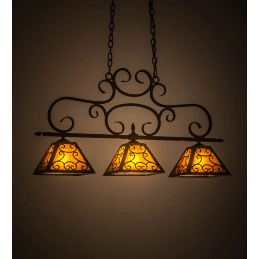 Meyda Tiffany Bandolei 3 Light 42" Wide Linear Pendant - Image 1