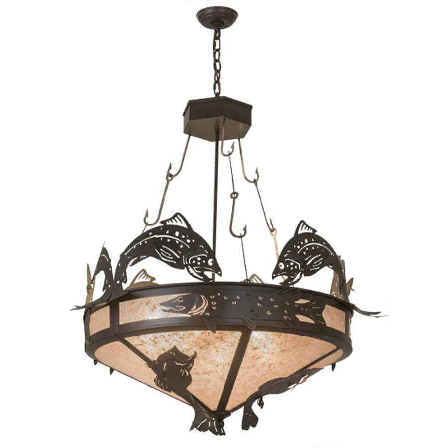 Meyda Tiffany Catch of the Day 6 Light 35" Wide Pendant - Image 3