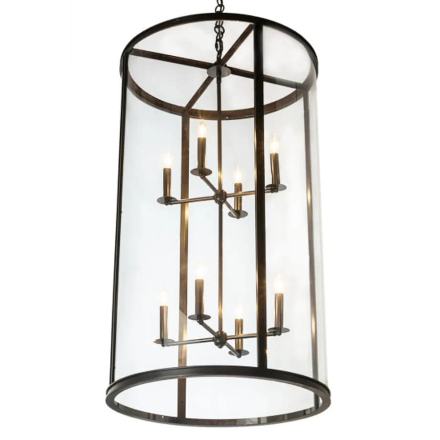 Meyda Tiffany Cilindro 8 Light 24" Wide Taper Candle Pendant - Image 1