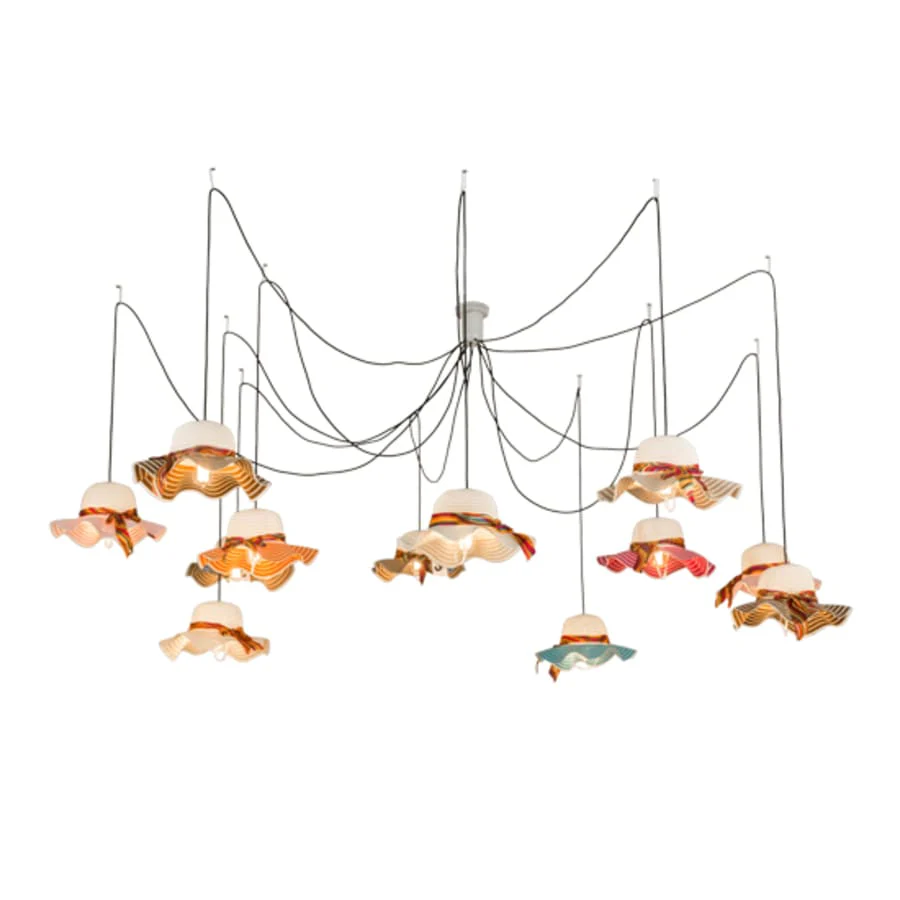Meyda Tiffany Castiliolite Cappelli 12 Light Adjustable Width Abstract Multi Light Pendant - Image 2