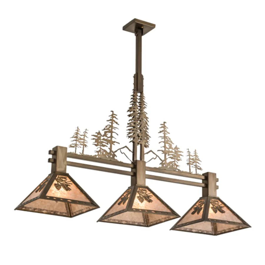 Meyda Tiffany Tall Pines 3 Light 46" Wide Linear Pendant - Image 2