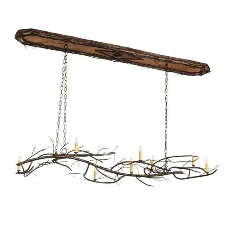 Meyda Tiffany Long Winter Solstice 9 Light 71" Wide Taper Candle Linear Chandelier - Image 1