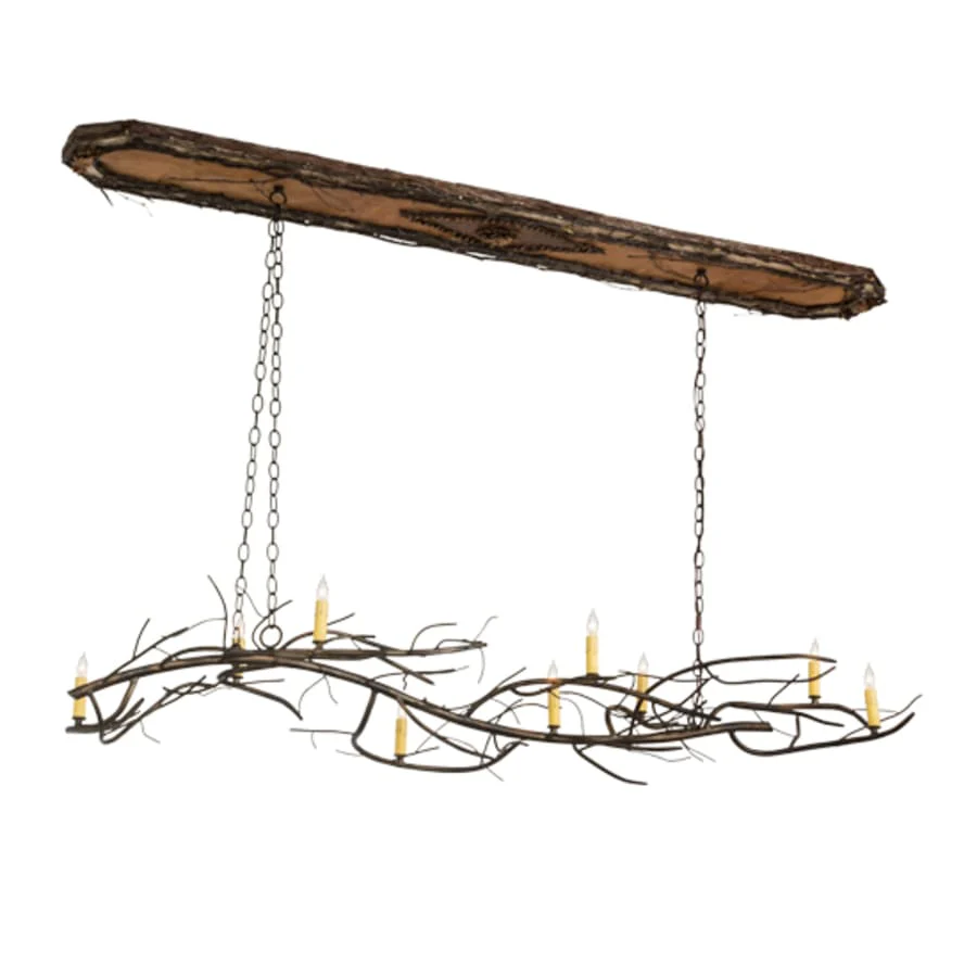 Meyda Tiffany Long Winter Solstice 9 Light 71" Wide Taper Candle Linear Chandelier - Image 2