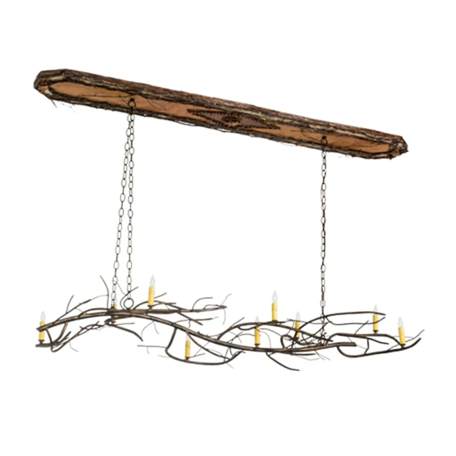 Meyda Tiffany Long Winter Solstice 9 Light 71" Wide Taper Candle Linear Chandelier - Image 3
