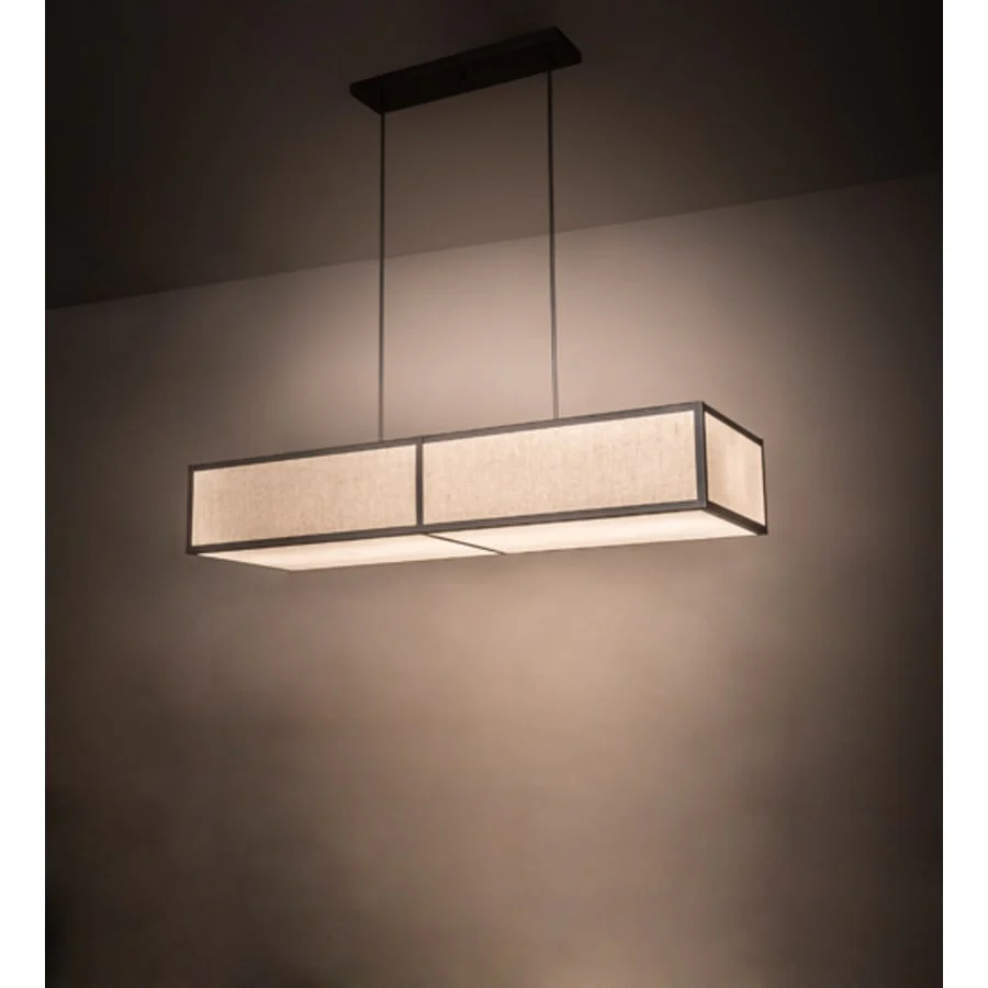 Meyda Tiffany Quadrato 6 Light 72" Wide Linear Pendant - Image 1