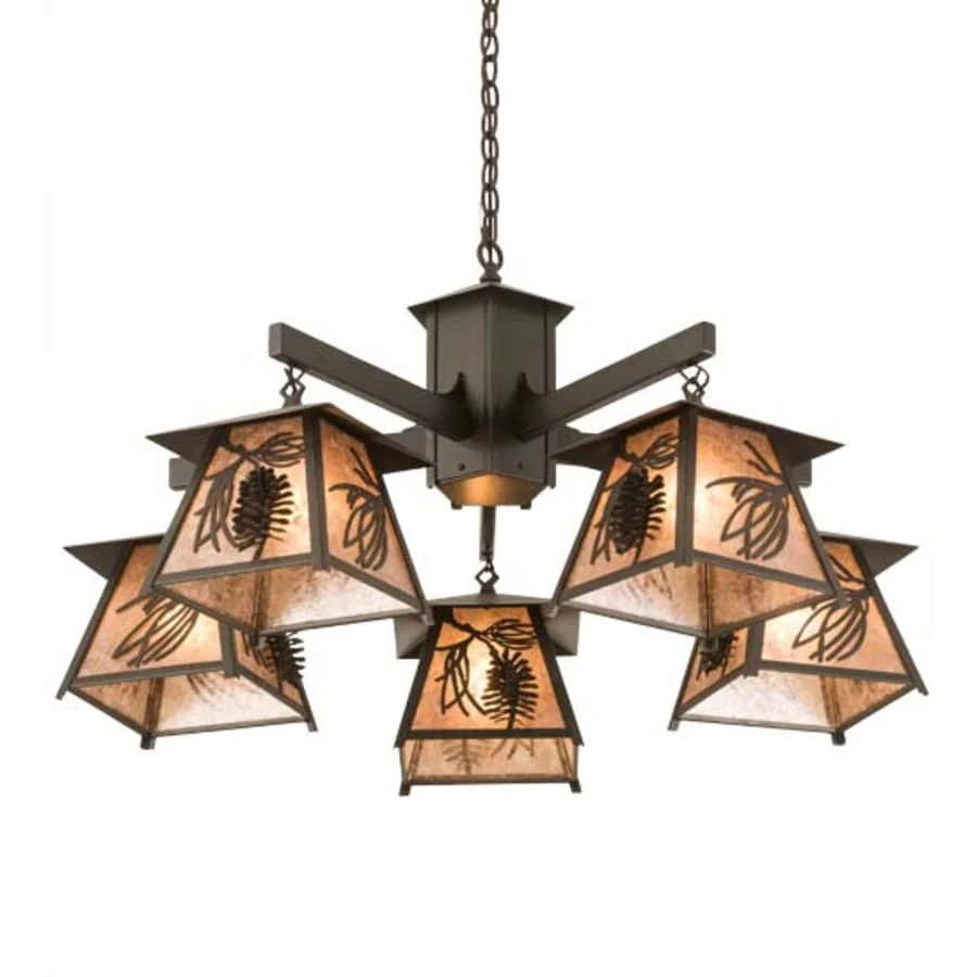 Meyda Tiffany Scotch Pine 5 Light 40" Wide Chandelier - Image 1