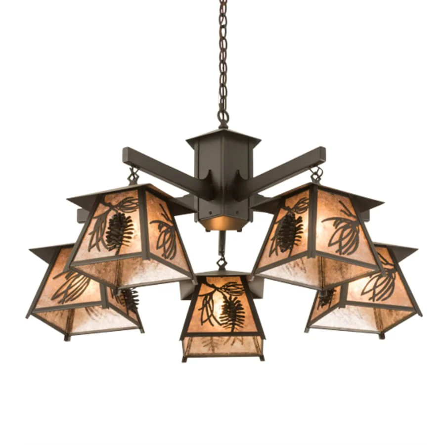 Meyda Tiffany Scotch Pine 5 Light 40" Wide Chandelier - Image 2