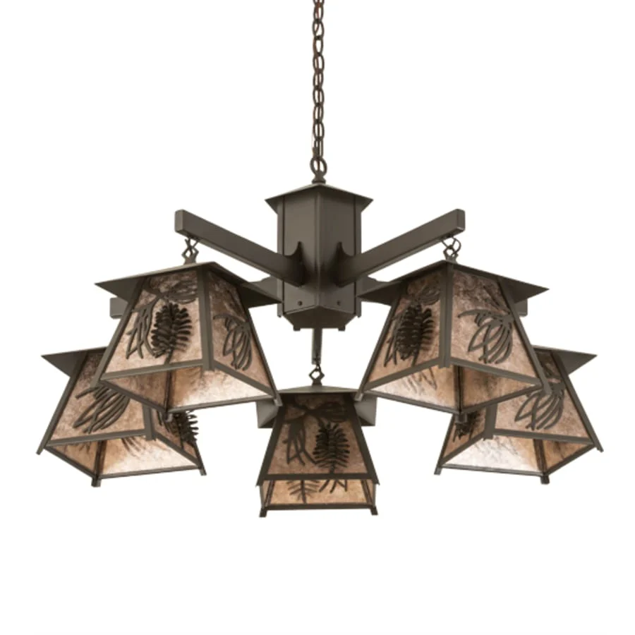 Meyda Tiffany Scotch Pine 5 Light 40" Wide Chandelier - Image 3