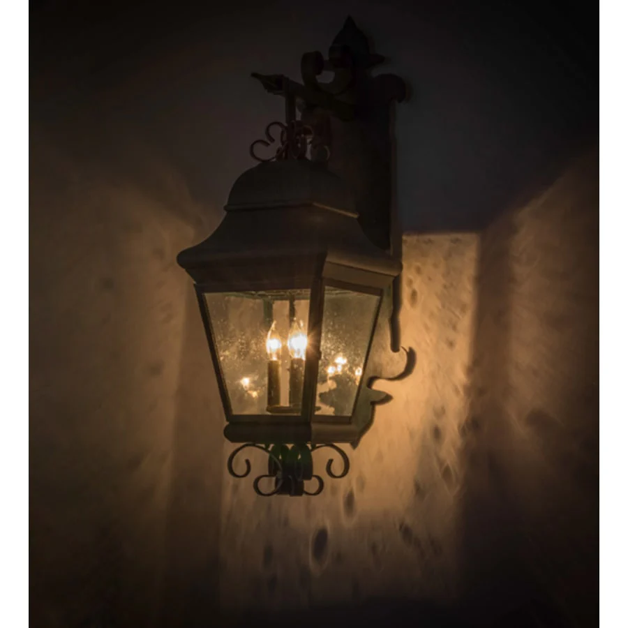 Meyda Tiffany Vincente 3 Light 35" Tall Wall Sconce with Shade - Image 1
