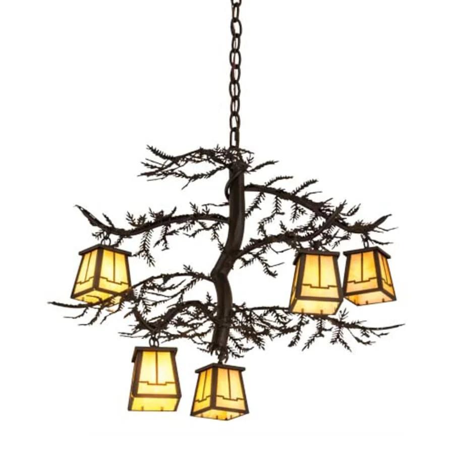 Meyda Tiffany Pine Branch Valley View 5 Light 29" Wide Chandelier - Image 1