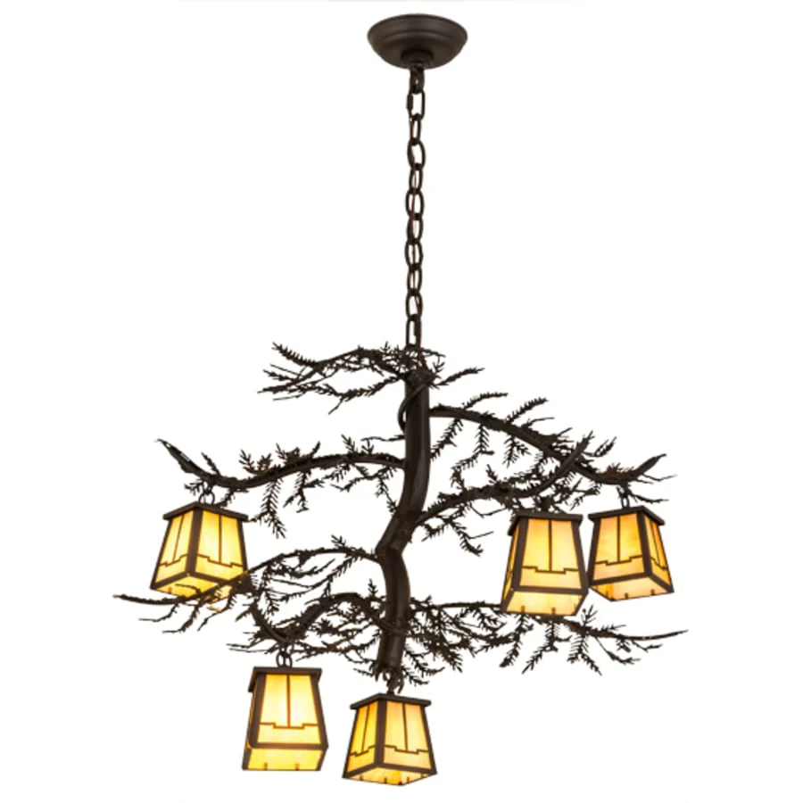 Meyda Tiffany Pine Branch Valley View 5 Light 29" Wide Chandelier - Image 2
