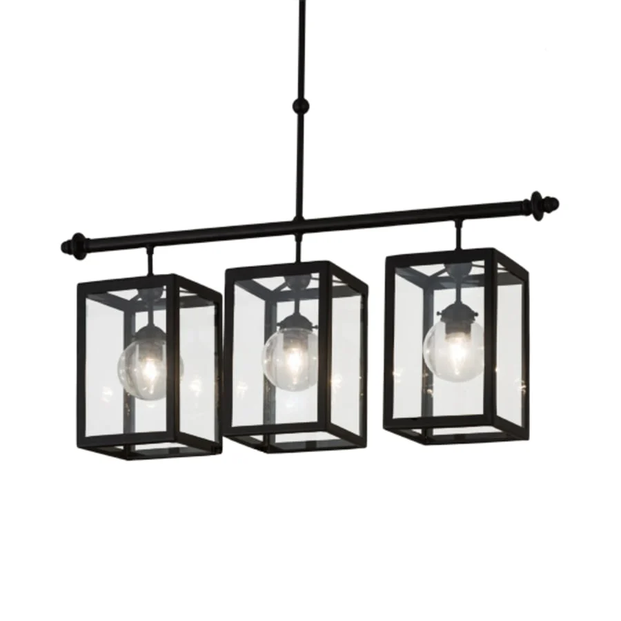 Meyda Tiffany Quadrato Bloc 3 Light 39" Wide Linear Pendant - Image 1