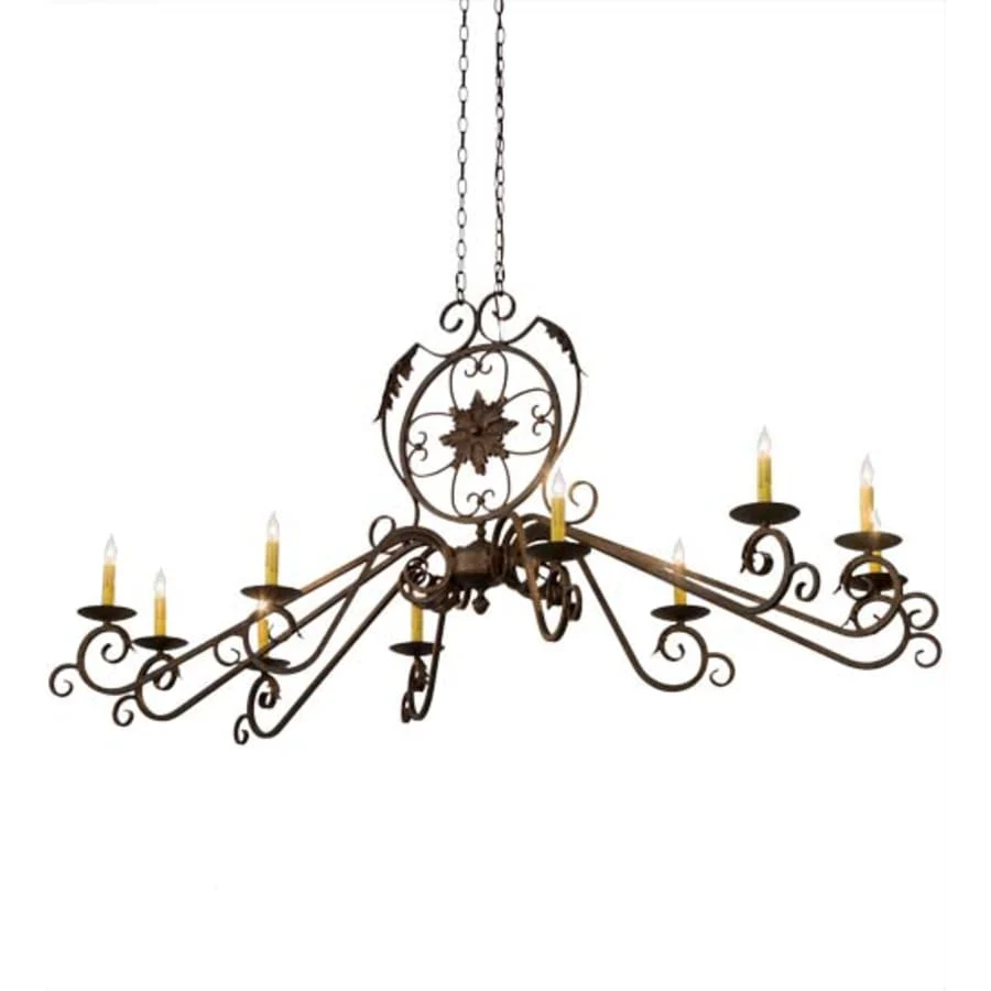 Meyda Tiffany Christabel 10 Light 68" Wide Taper Candle Linear Chandelier - Image 1