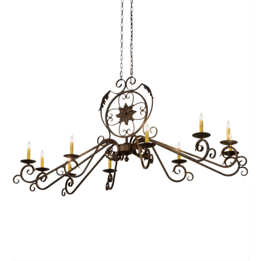 Meyda Tiffany Christabel 10 Light 68" Wide Taper Candle Linear Chandelier - Image 2