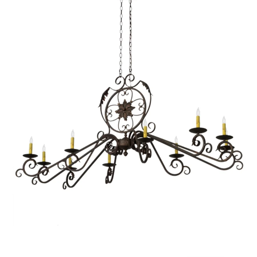 Meyda Tiffany Christabel 10 Light 68" Wide Taper Candle Linear Chandelier - Image 3