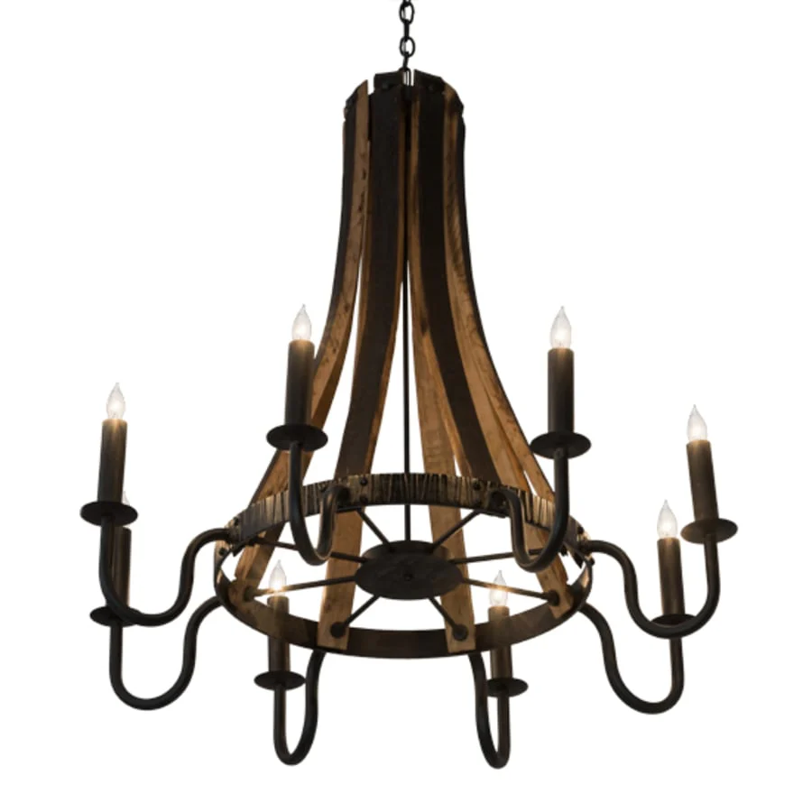 Meyda Tiffany Barrel Stave 8 Light 43" Wide Taper Candle Style Chandelier - Image 2