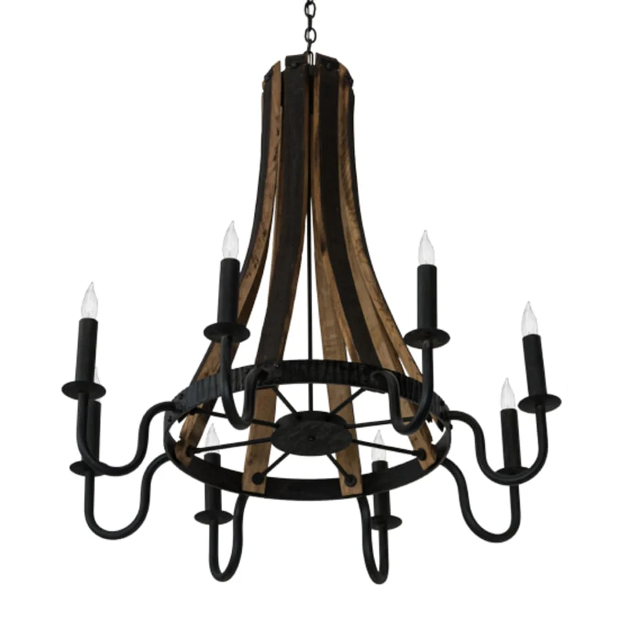 Meyda Tiffany Barrel Stave 8 Light 43" Wide Taper Candle Style Chandelier - Image 3