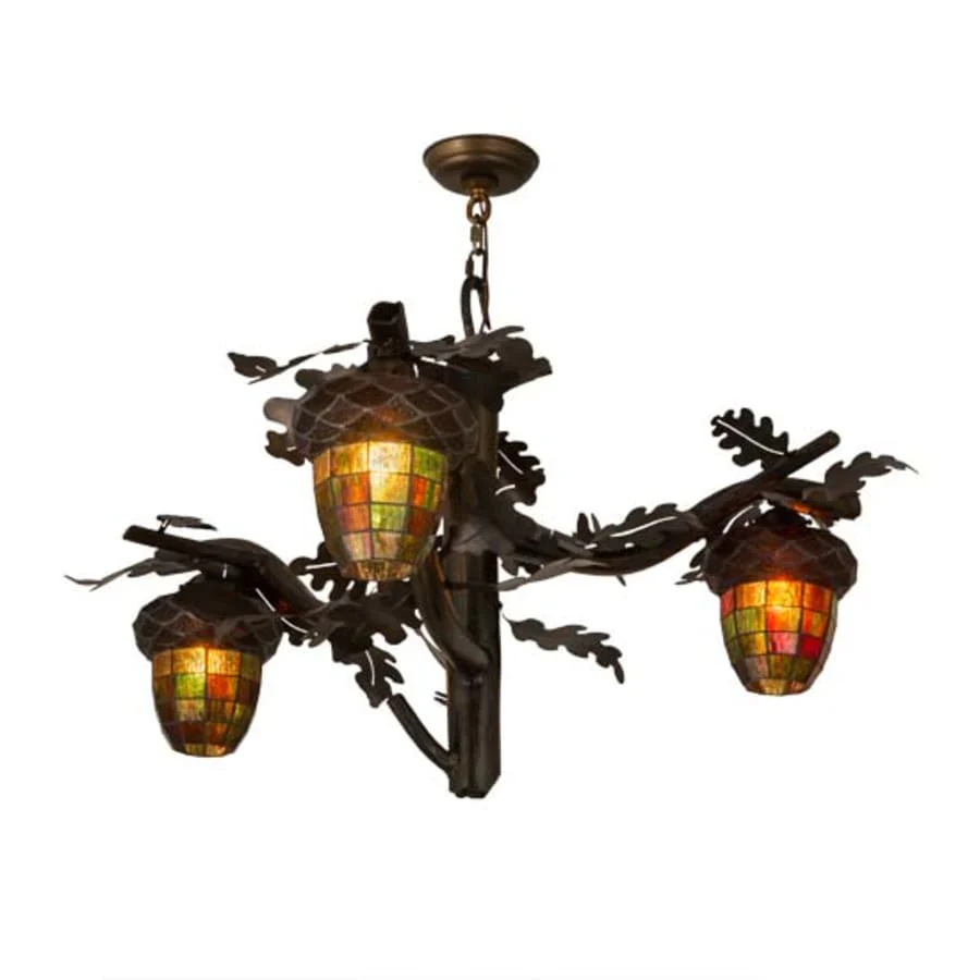 Meyda Tiffany Acorn 3 Light 40" Wide Chandelier - Image 1