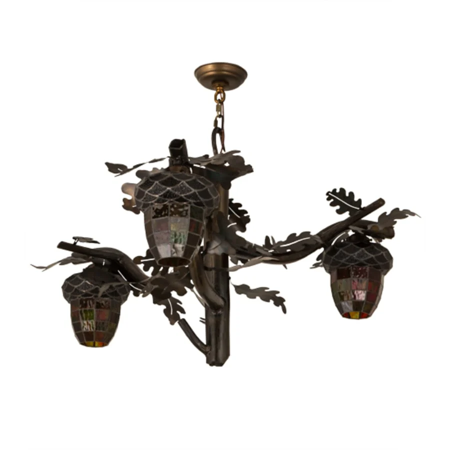 Meyda Tiffany Acorn 3 Light 40" Wide Chandelier - Image 3