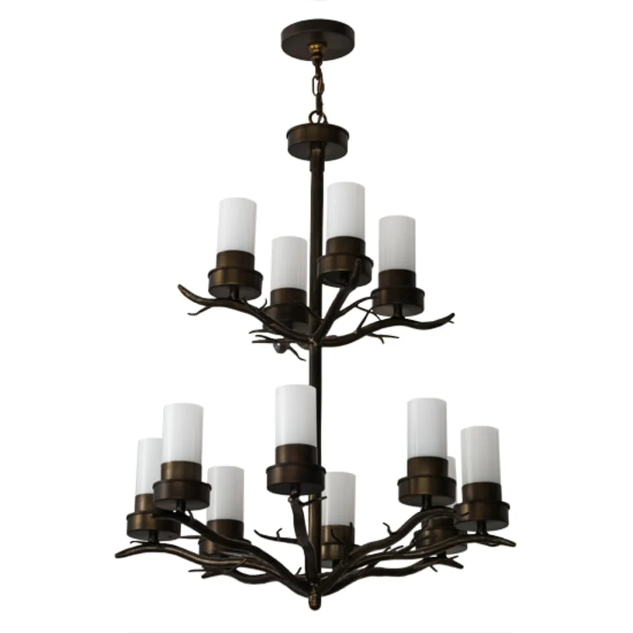 Meyda Tiffany Winter Solstice 12 Light 30" Wide Pillar Candle Chandelier - Image 3