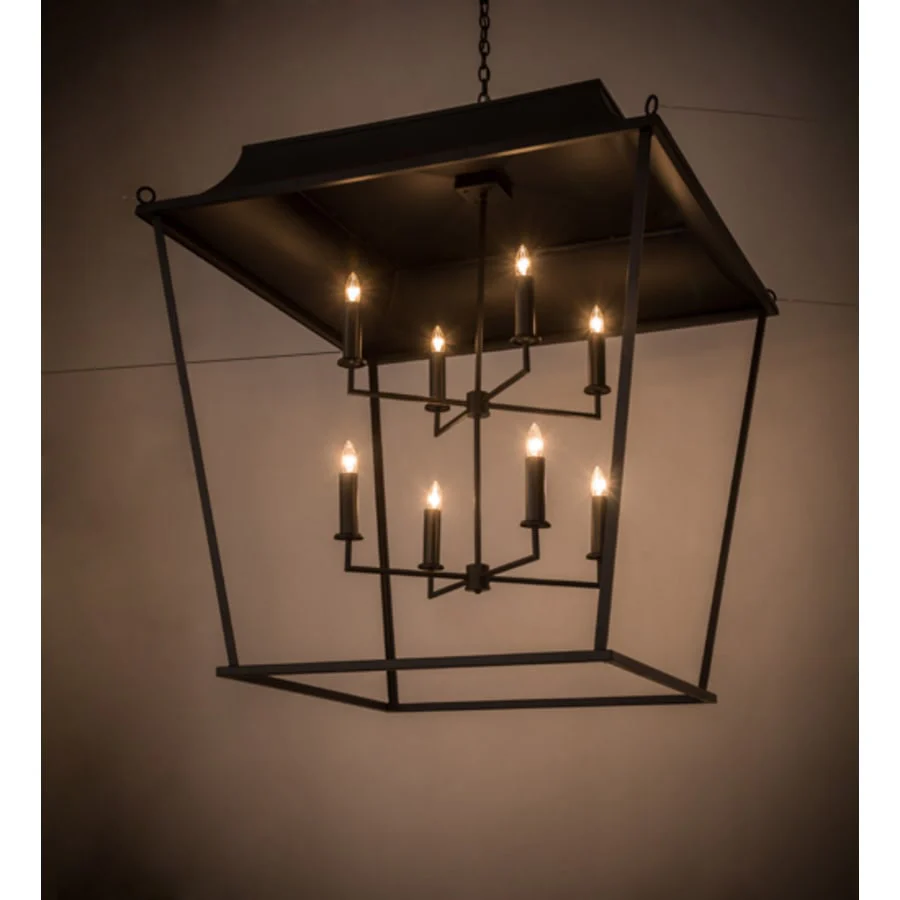 Meyda Tiffany Bastille Omega 8 Light 61" Wide Taper Candle Pendant - Image 1