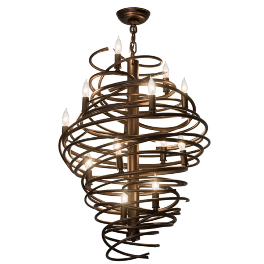 Meyda Tiffany Cyclone 13 Light 20" Wide Taper Candle Pendant - Image 2