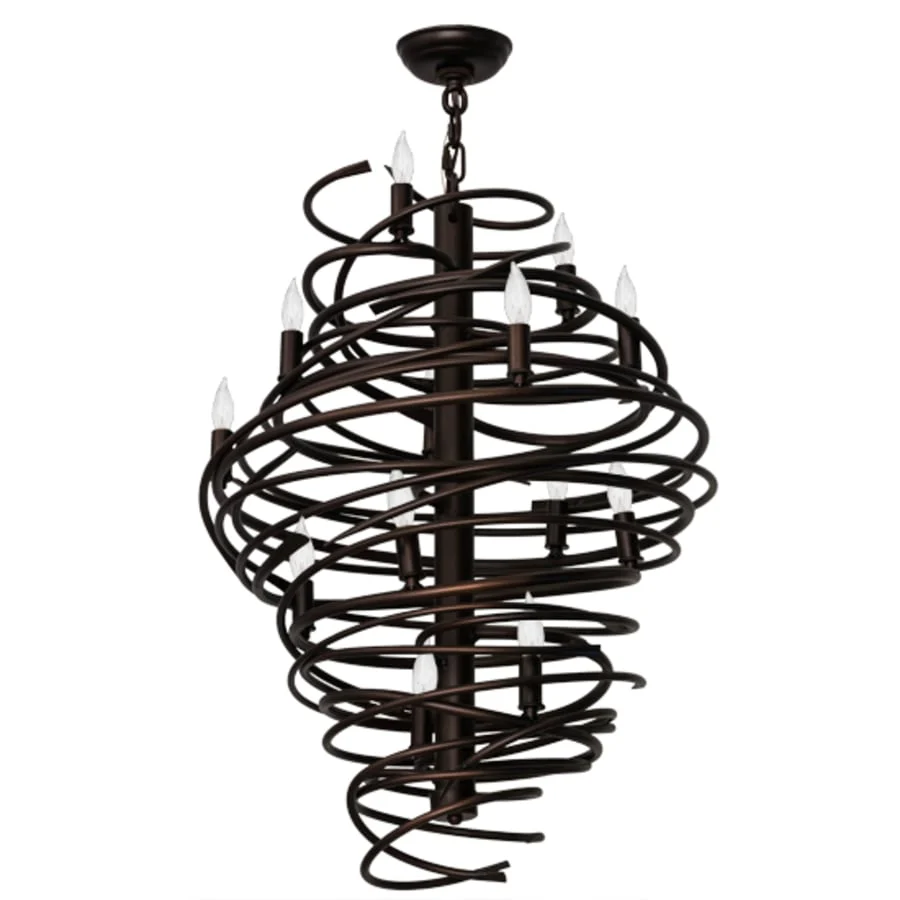 Meyda Tiffany Cyclone 13 Light 20" Wide Taper Candle Pendant - Image 3