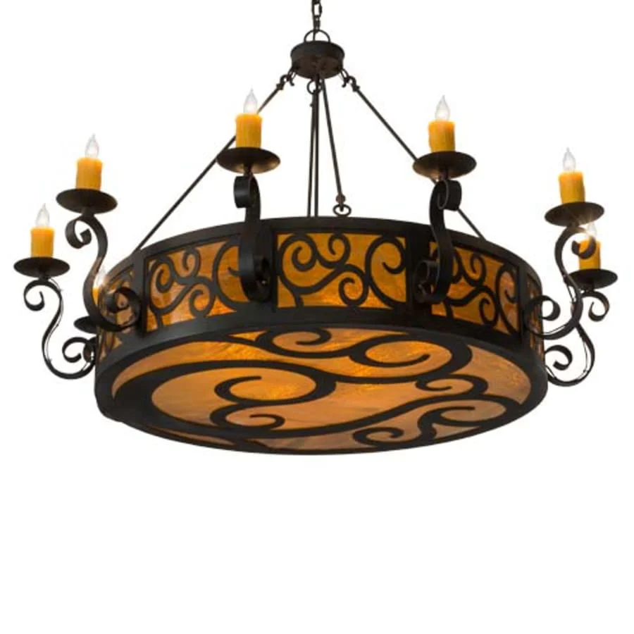 Meyda Tiffany Delano 10 Light 6" Wide Taper Candle Style Chandelier - Image 1