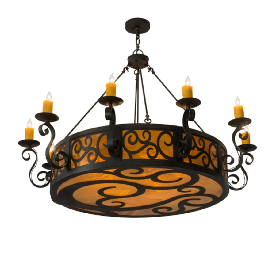 Meyda Tiffany Delano 10 Light 6" Wide Taper Candle Style Chandelier - Image 2