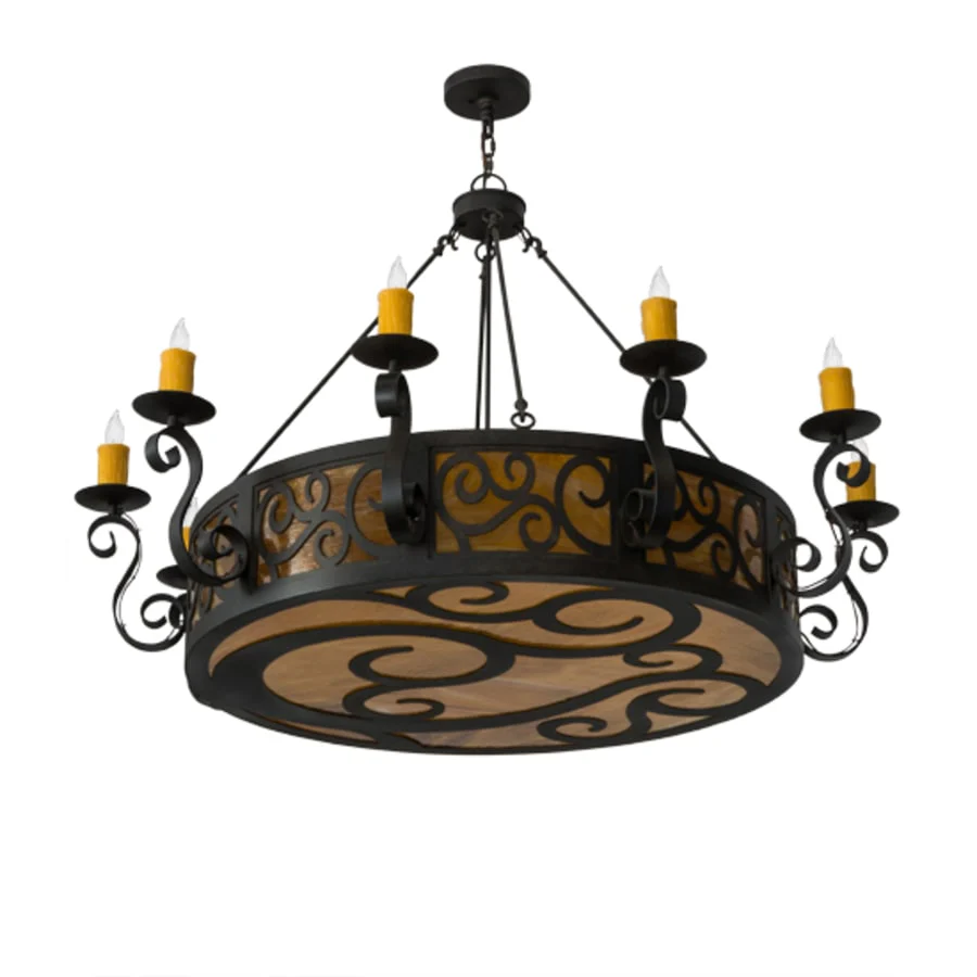 Meyda Tiffany Delano 10 Light 6" Wide Taper Candle Style Chandelier - Image 3