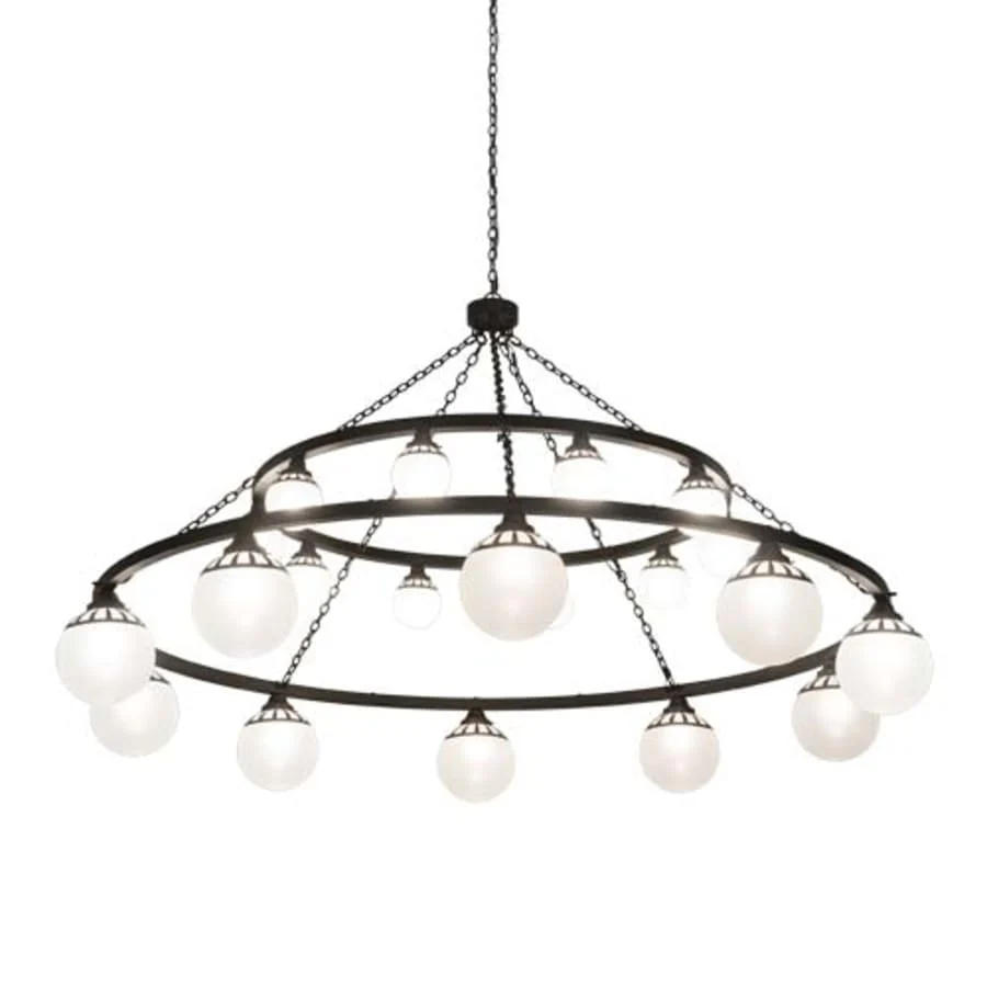 Meyda Tiffany Bola Tavern 20 Light 96" Wide Ring Chandelier - Image 1